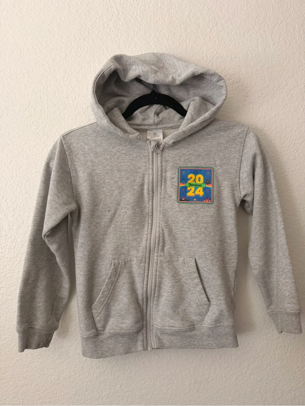 Disney 2024 Gray Kids Zip Hoodie